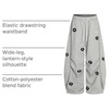 image:imageAelfric Eden Baggy Wide Leg Sweatpants Flower Embroidery Casual Y2K Elastic Drawstring Lantern Barrel Lounge Trouser PantsGrey