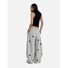 image:imageAelfric Eden Baggy Wide Leg Sweatpants Flower Embroidery Casual Y2K Elastic Drawstring Lantern Barrel Lounge Trouser PantsGrey