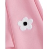image:imageAelfric Eden Baggy Wide Leg Sweatpants Flower Embroidery Casual Y2K Elastic Drawstring Lantern Barrel Lounge Trouser PantsPink