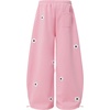 image:imageAelfric Eden Baggy Wide Leg Sweatpants Flower Embroidery Casual Y2K Elastic Drawstring Lantern Barrel Lounge Trouser PantsPink