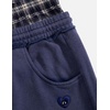 image:imageAelfric Eden Double Waist Washed Baggy Sweatpants Loose Wide Leg Plaid Patchwork Casual Pants with PocketsDark Blue
