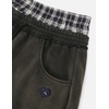 image:imageAelfric Eden Double Waist Washed Baggy Sweatpants Loose Wide Leg Plaid Patchwork Casual Pants with PocketsDark Grey