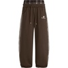 image:imageAelfric Eden Baggy Wide Leg Sweatpants for Women Men Double Elastic Waisted Streetwear Y2K Casual Trouser with PocketsBrown