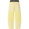 image:imageAelfric Eden Double Waist Washed Baggy Sweatpants Loose Wide Leg Plaid Patchwork Casual Pants with PocketsYellow