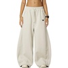image:imageAelfric Eden Super Baggy Barrel Sweatpants Y2K Wide Leg Pants Elastic Unisex Casual Loose Joggers Lantern Streetwear TrouserLight Khaki