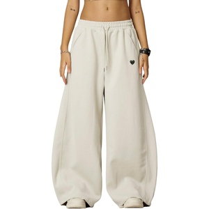 image:imageAelfric Eden Super Baggy Barrel Sweatpants Y2K Wide Leg Pants Elastic Unisex Casual Loose Joggers Lantern Streetwear TrouserLight Khaki